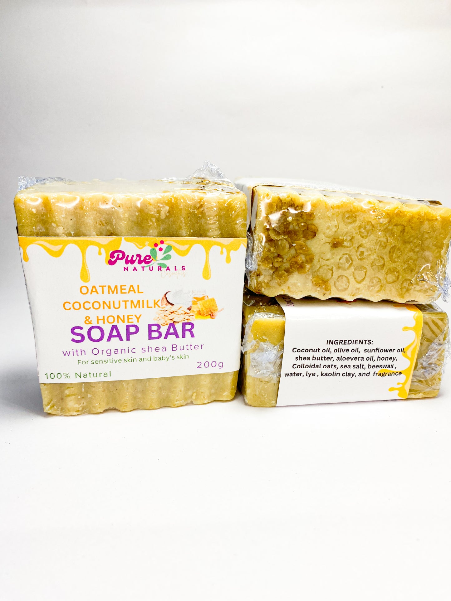 Oatmeal coconut milk and Honey soap bar