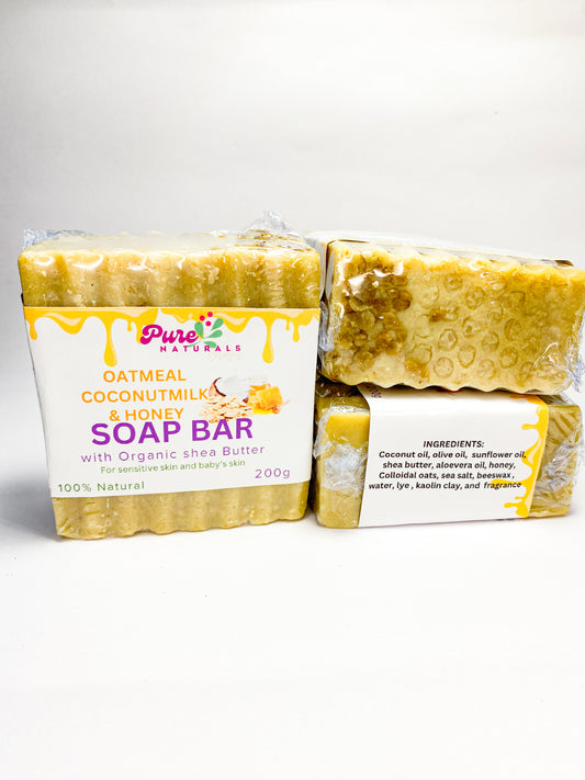 Oatmeal coconut milk and Honey soap bar
